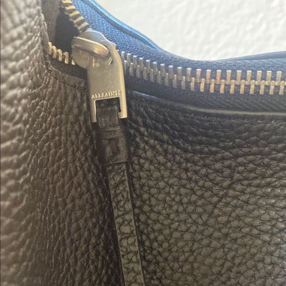 ALLSAINTS All Saints Kita Pebbled Leather Crossbody Shoulder Bag Black - Picture 2 of 12